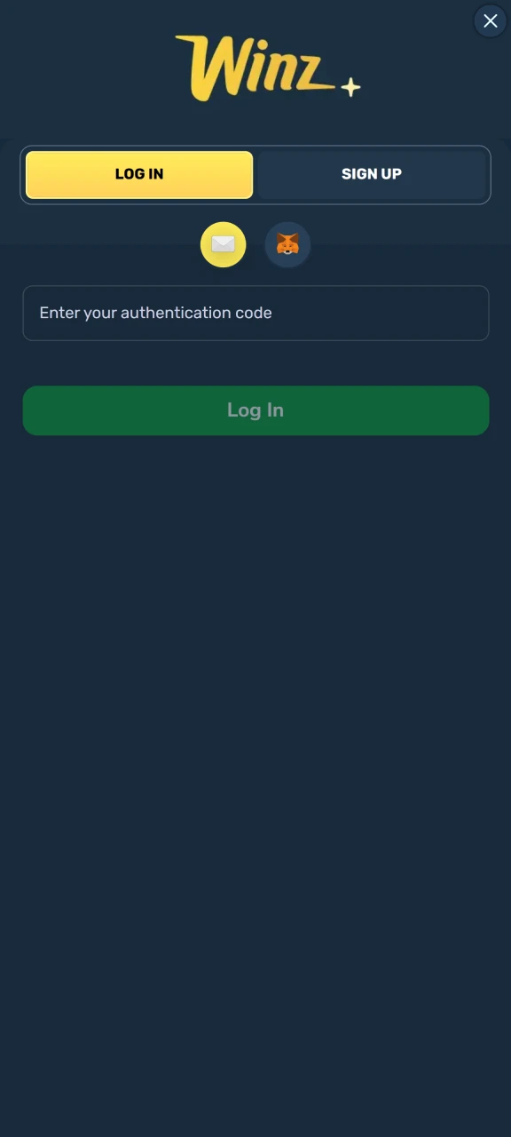 Complete two-factor authentication at Winz.