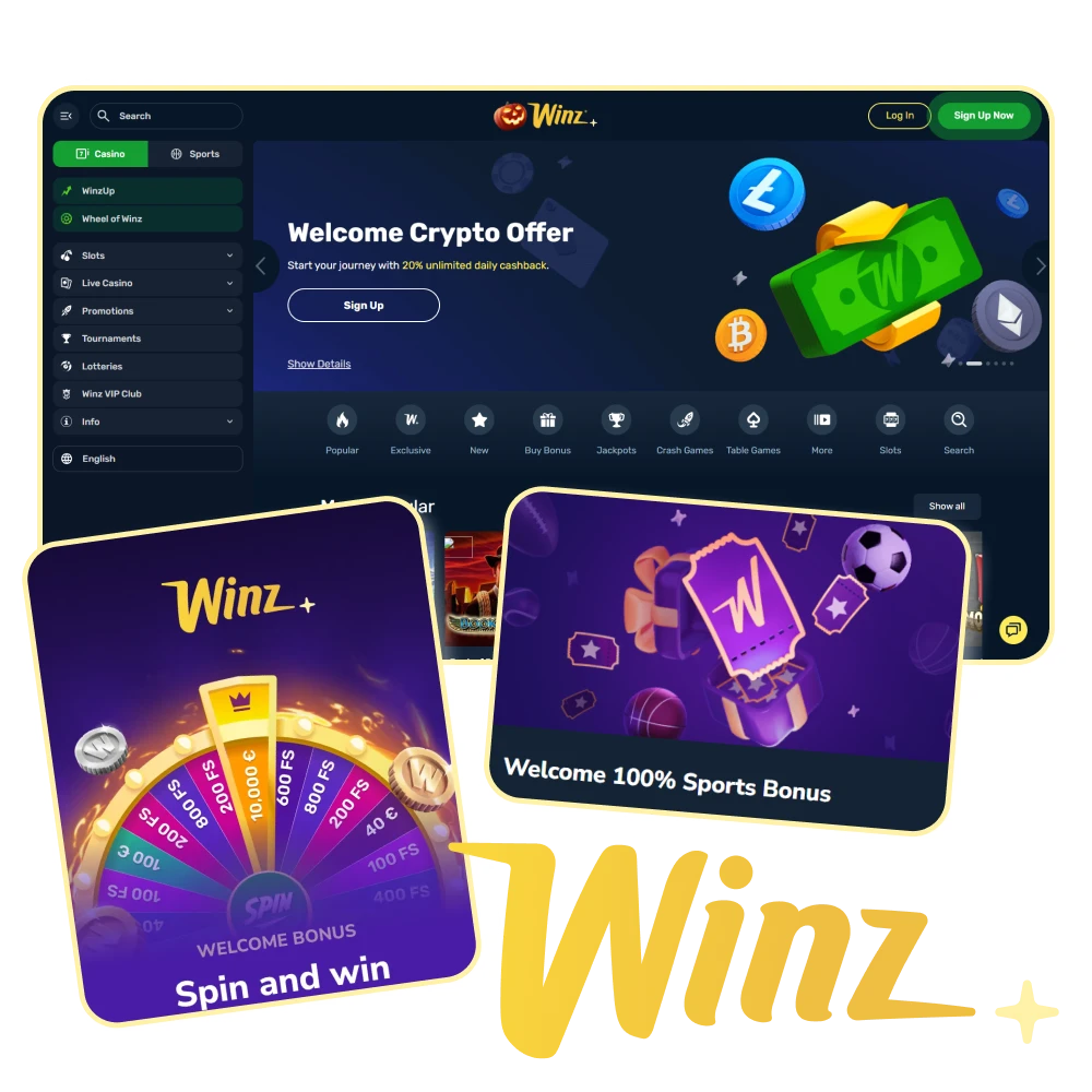 Start playing and betting on the Winz website in India.