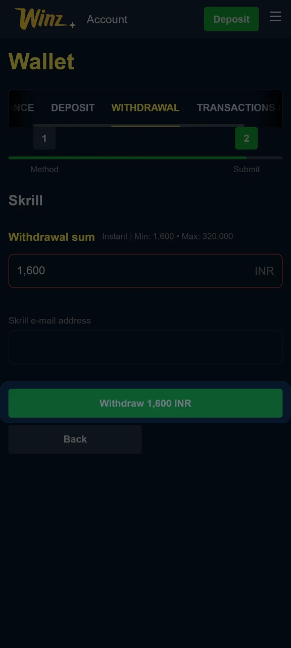Withdraw your money from your Winz account.