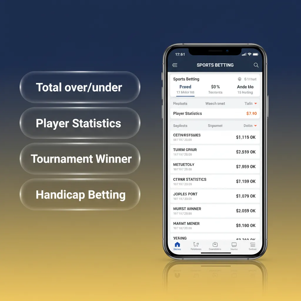 Types of bets on Winz.io app: Single, Accumulator, System, Over/Under, Handicap, and Live betting.
