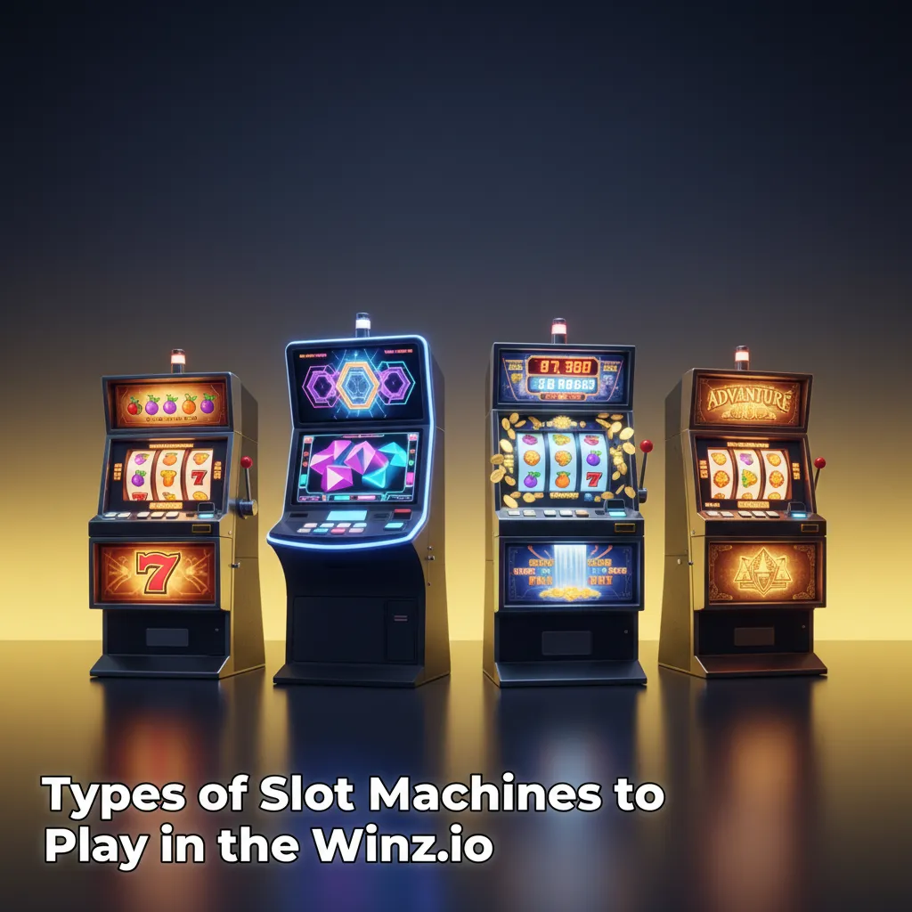 Winz.io slot machine types: classic, video, Megaways, jackpots, cluster pays, Hold & Win, Bonus Buy, fruit.