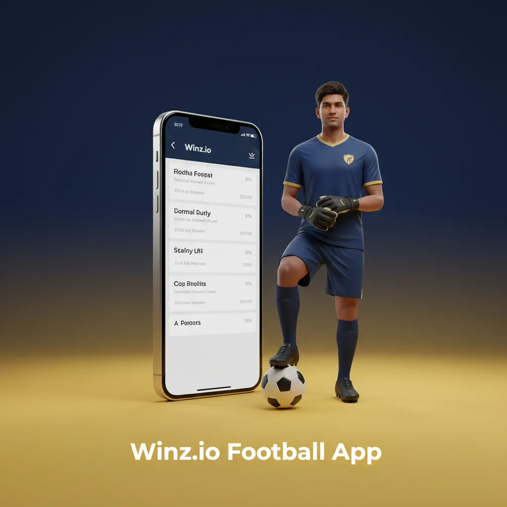 Winz.io football betting app on smartphone showing fixtures, pre-match and live bets, deposits, withdrawals, notifications.