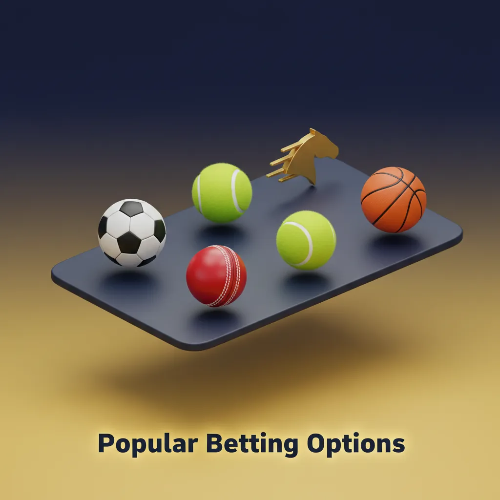 Graphic titled 'Popular Betting Options' highlighting Multi Live, Prematch Line, and Cash Out betting tools.