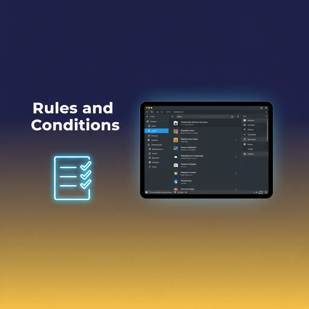 Rules: read before play: 18+, one account; KYC before withdrawals; bonus terms; no bots/abuse; regional restrictions apply.