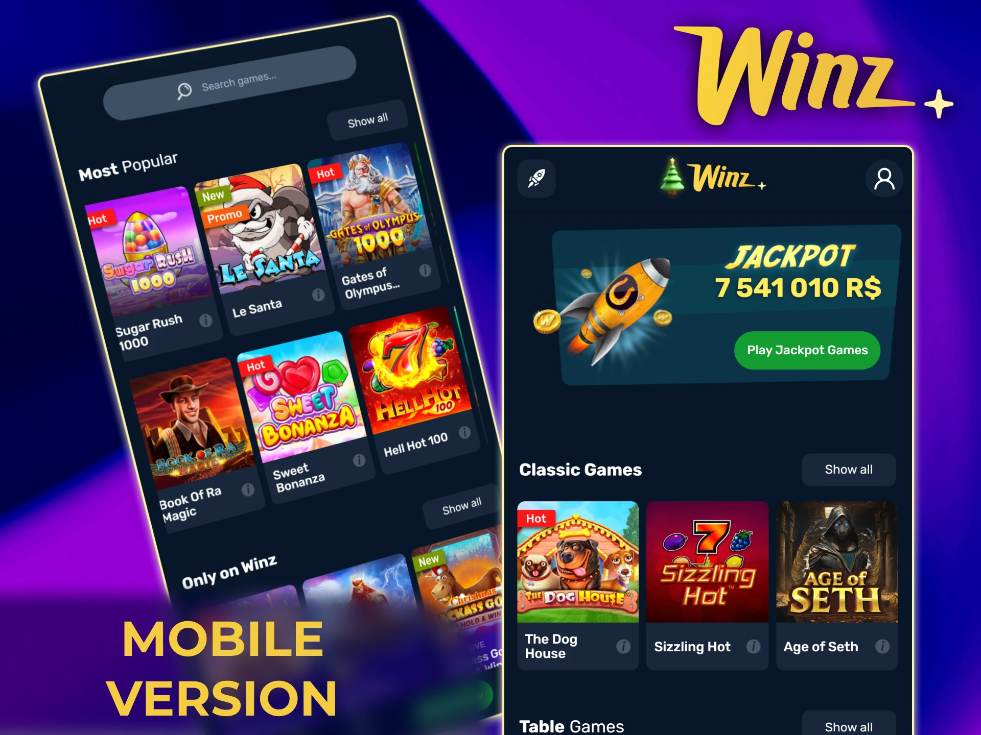 Use the Winz mobile website for fast betting and casino play on your phone.