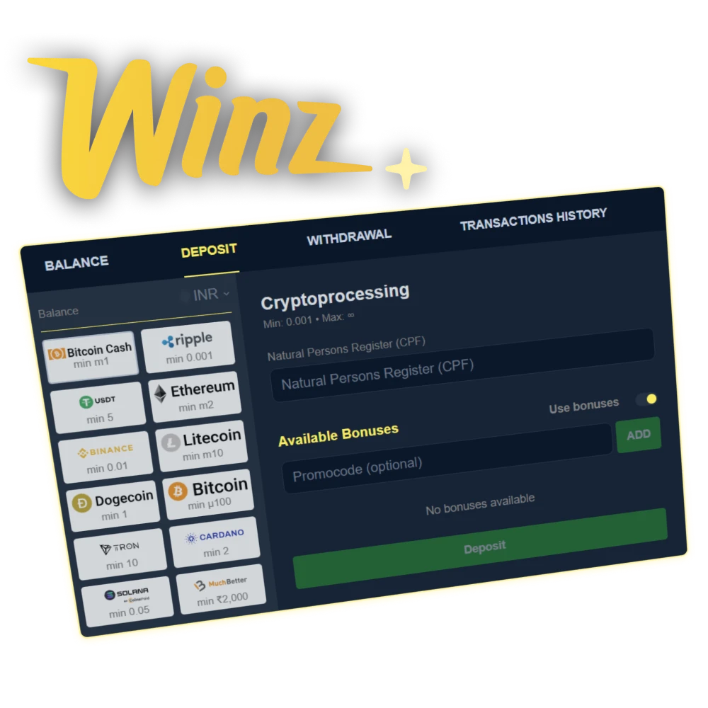 Explore Winz payment methods in India for fast deposits and withdrawals.