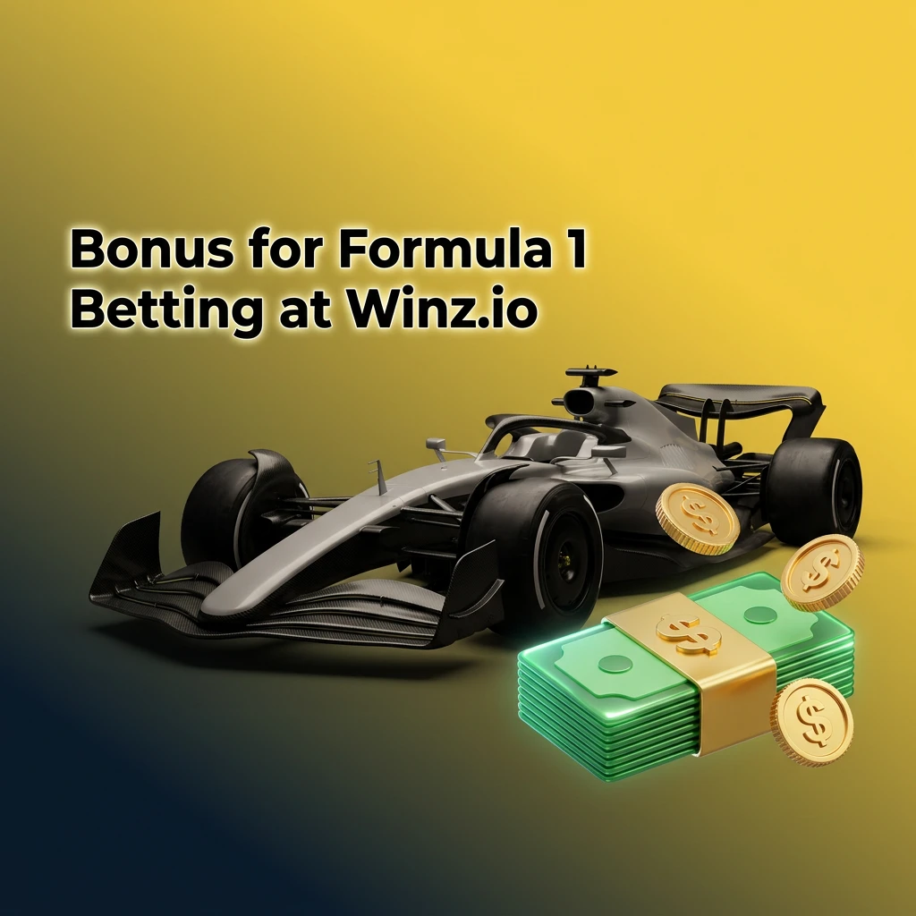 Winz.io welcome bonus for Formula 1 betting, matching first deposit for F1 race and championship markets.