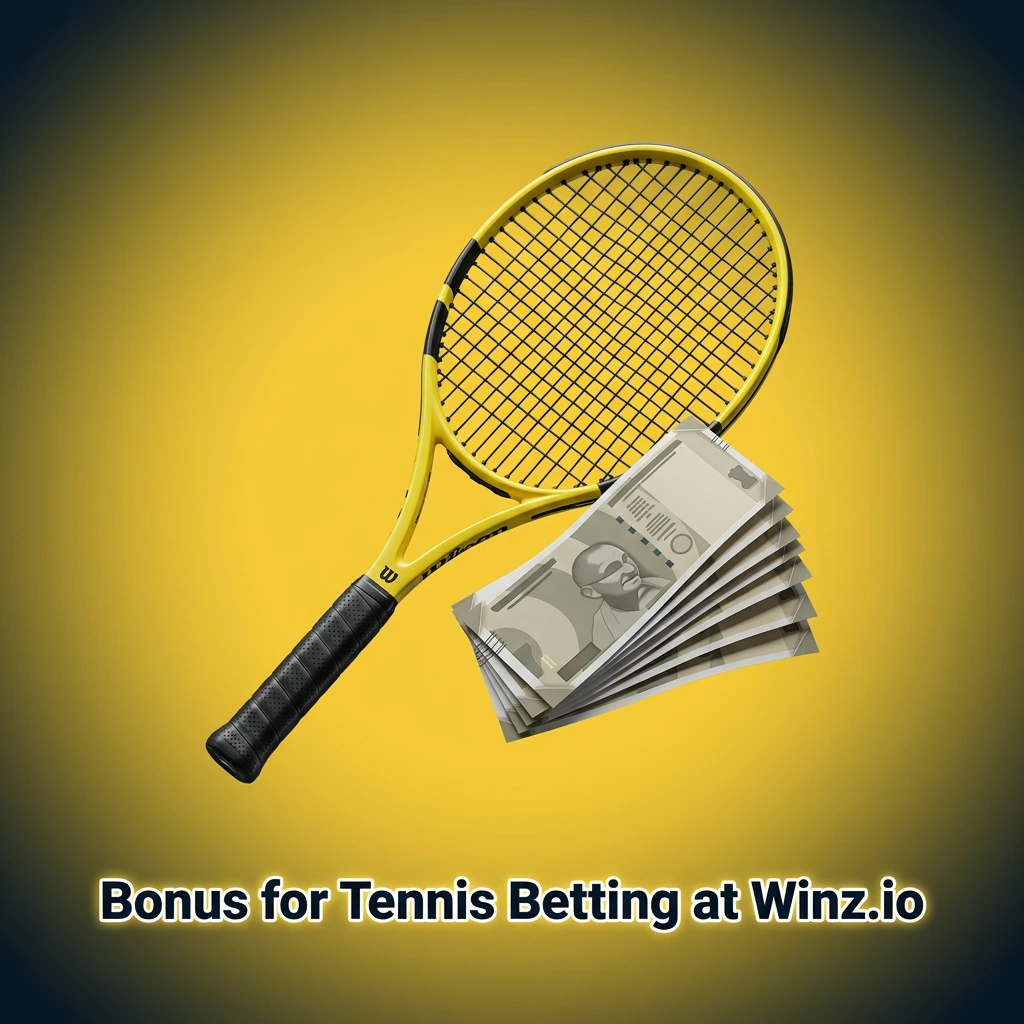 Winz.io tennis betting welcome bonus offer with deposit match percentage for new users on sportsbook markets