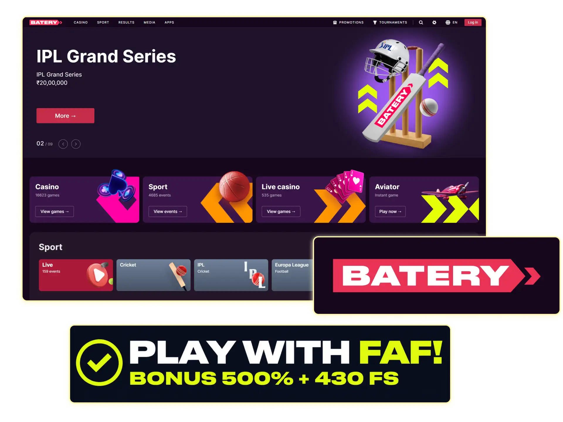 Access a concise review of Batery as a top tier Indian bookmaker alternative.